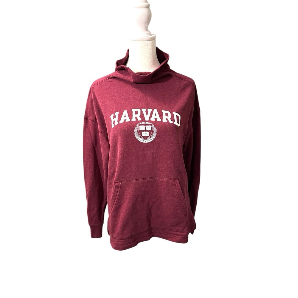 Harvard University‎ Burgundy Mock Neck Sweatshirt Under Armour Adult Small